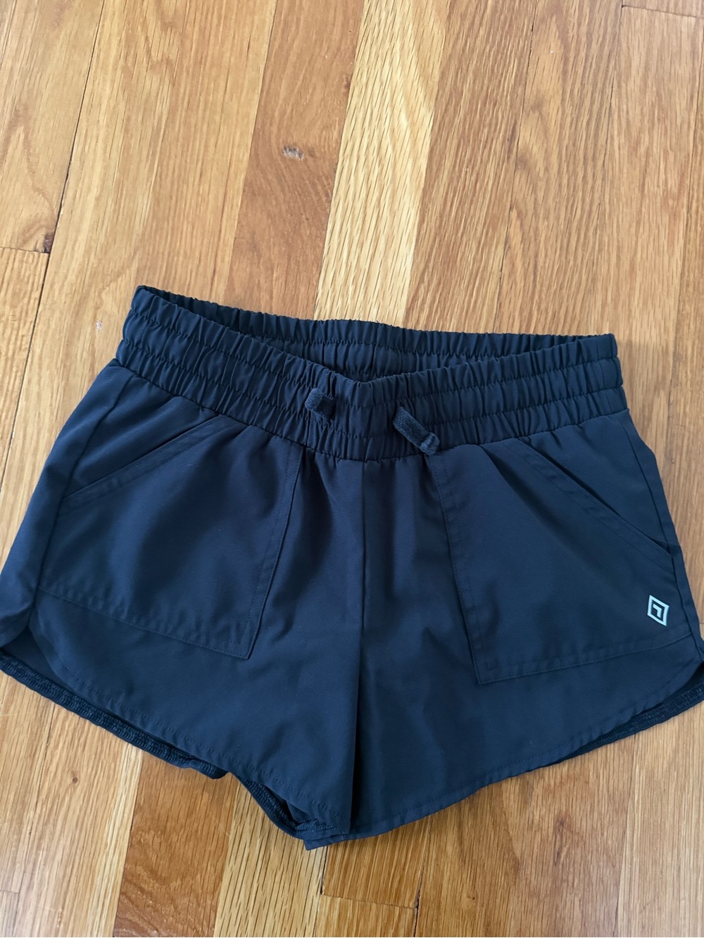 abercrombie kids Black Athletic Lined Drawstring Shorts